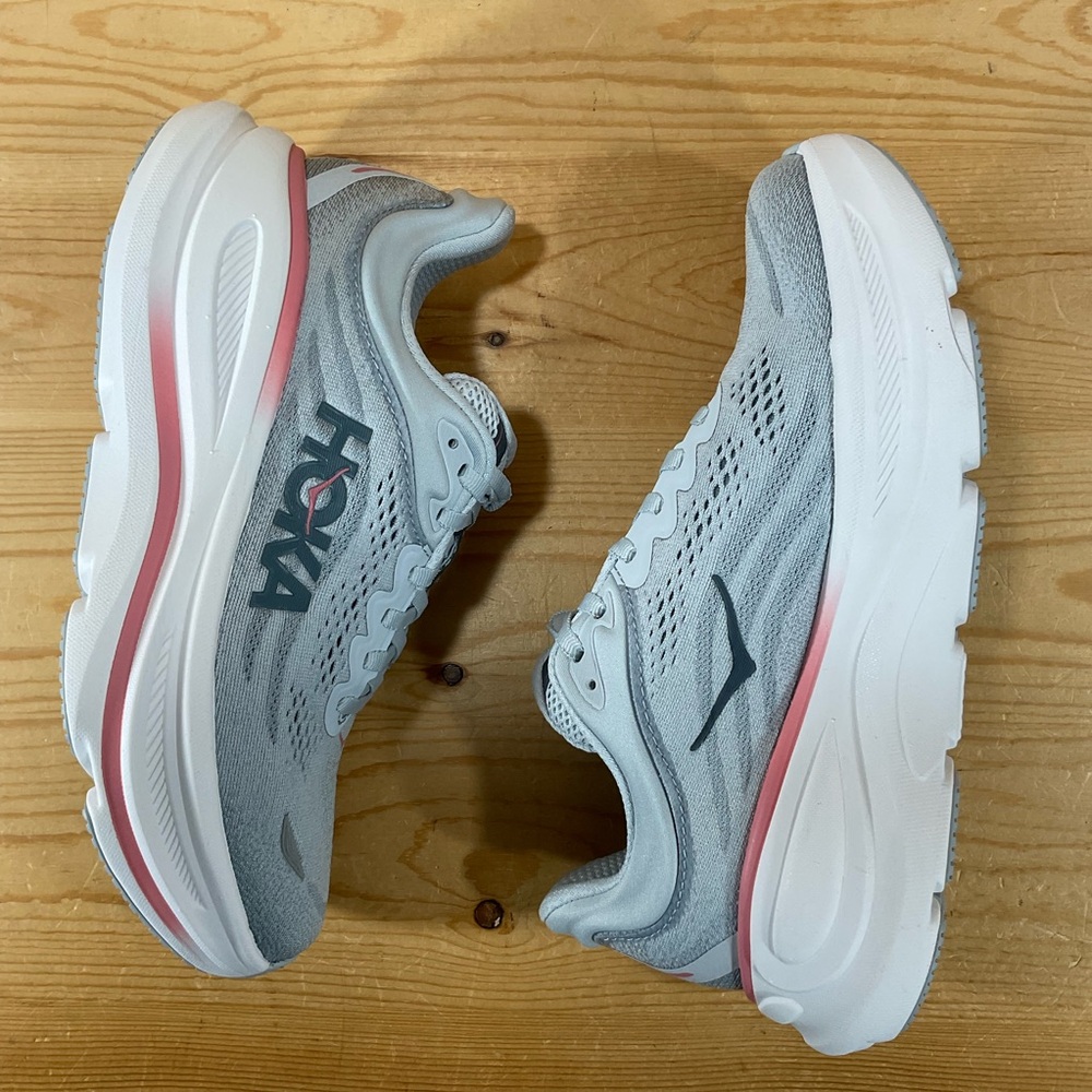 Hoka One Bondi 9 Running Shoes Womens 7.5 D WIDE Grayish Blue Pink 1162014 MBLW - Picture 6 of 9